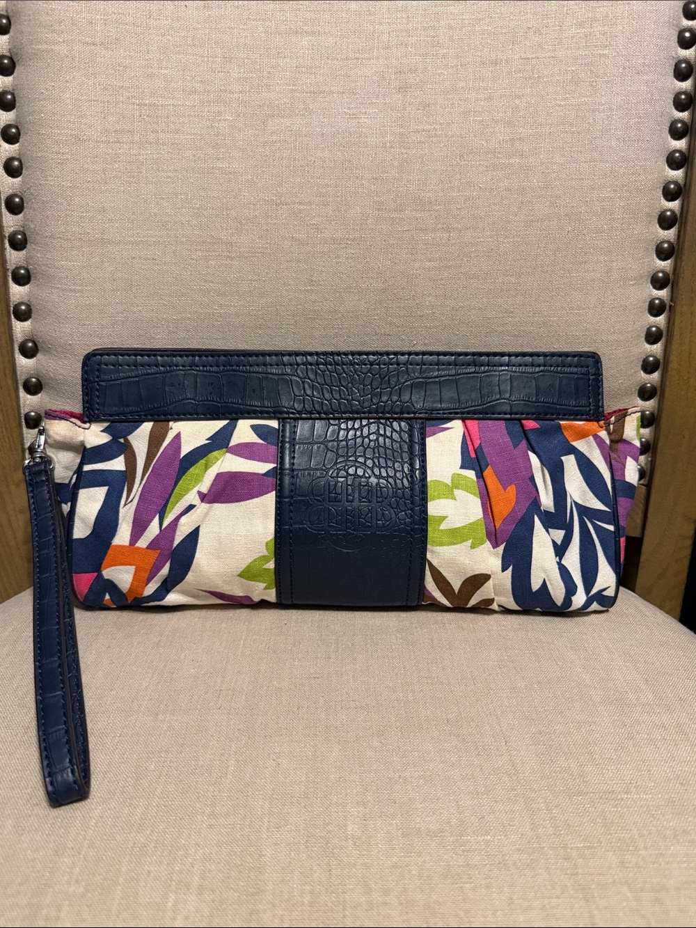 Dana Buchman Large Floral Clutch/Wristlet